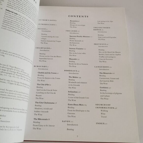 Walking in Wine Country France Book by Nigel Buxton Burgundy Red Hardcover Book - Picture 4 of 9